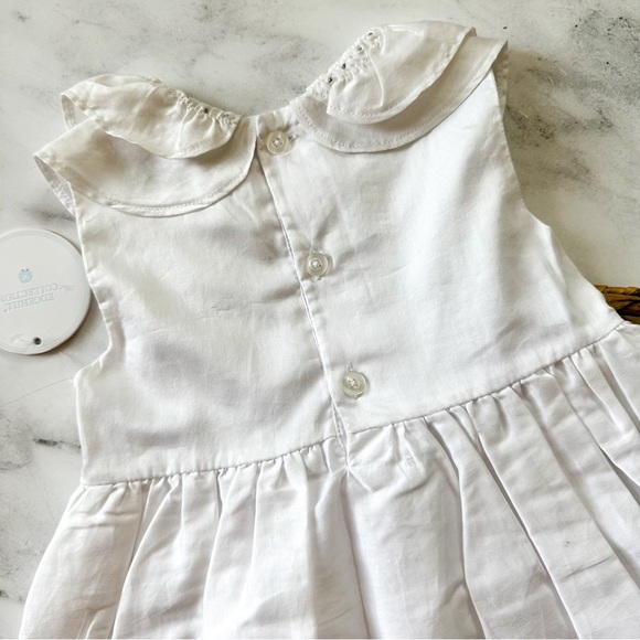 Edgehill Collection White Sateen Cotton Easter Dress, 18-24m - Picture 7 of 9